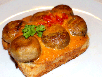 Champignon med djævlecreme